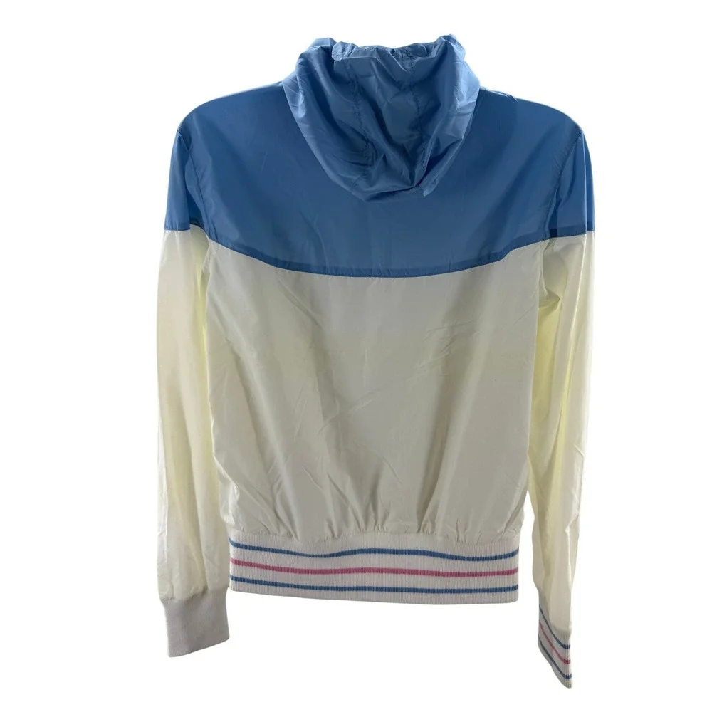 Gola Bonnetti‎ Windbreaker Jacket Blue White Colorblock Womens 10 New